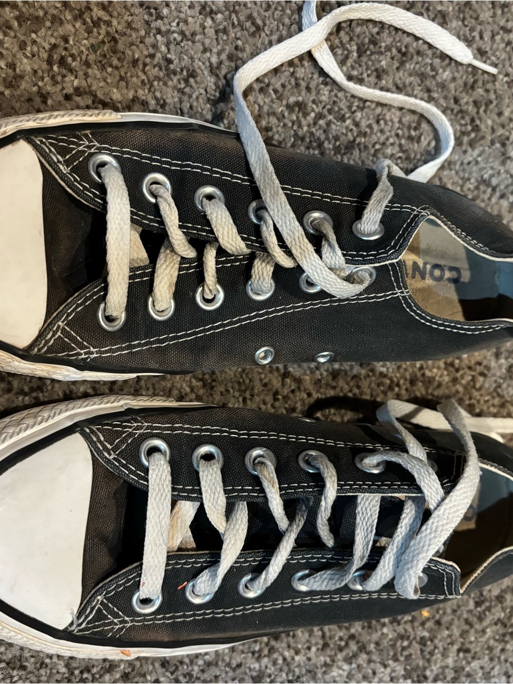 Converse Black Canvas Low-Top Sneakers with White Accents